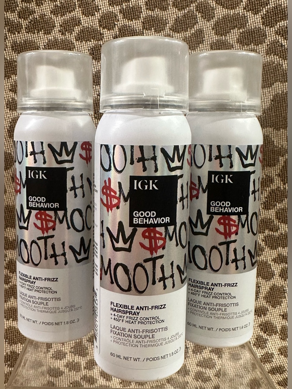 Lot of 3 IGK Good Behavior Anti-Frizz Hairspray~Deluxe Travel Size~1.8oz x3~$48